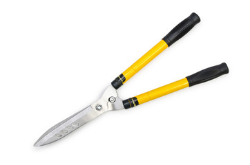 Garden scissors isolated on white