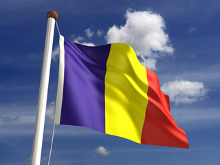 Romania flag (with clipping path)