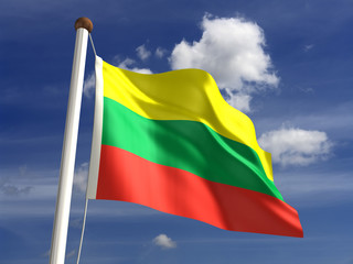 Lithuania flag (with clipping path)
