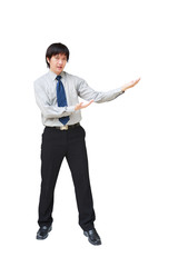 Asian business man giving presentation