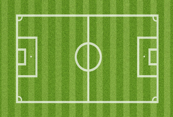 Soccer football on grass field