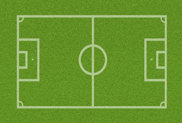 Soccer football on grass field