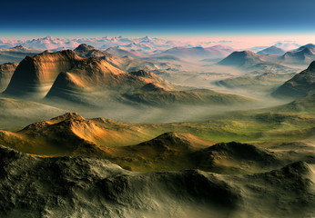 Fototapeta premium Fantasy Landscape - Mountains