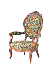 vintage armchair isolated with clipping path