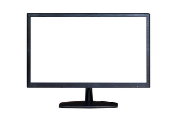 wide screen LED monitor isolated with clipping path
