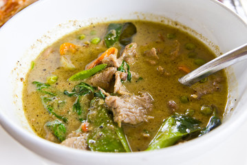 beef green curry delicious thai food