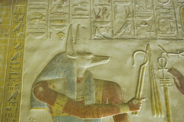 Ancient Egyptian Anubis carving