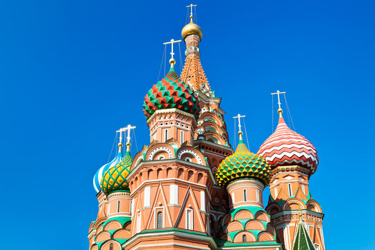 domes of Saint Basil's Cathedral in Moscow