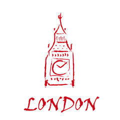 Drawing Logo London, Big ben # Vector