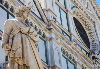 Crédence de cuisine en verre imprimé Florence Les statues de Dante