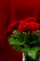beautiful fresh red roses bouquet