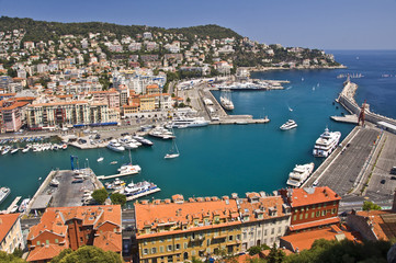 Vue du port de Nice depuis le Mont Boron