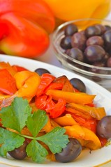 peperoni arrostiti in agrodolce