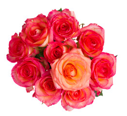 round bouquet of pink  roses