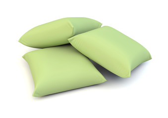 green pillows