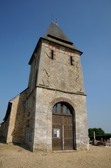 Fototapeta na wymiar Normandie, the historical church of touffreville in l Eure