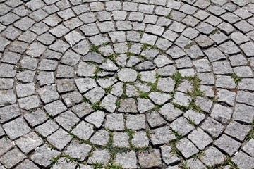 Cobblestones in the city of Porto in Portugal
