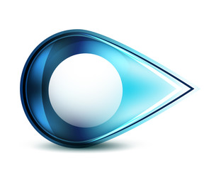 Blue glossy abstract pointer