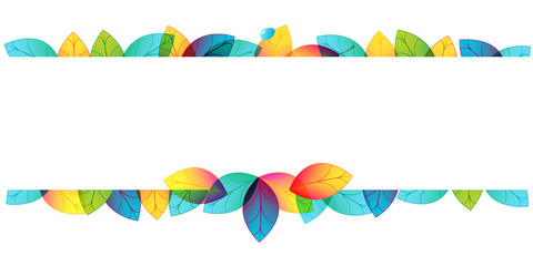 Colorful autumn leaves banner