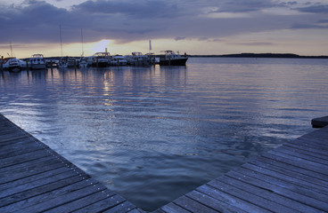 Obraz premium Bootssteg an der Müritz