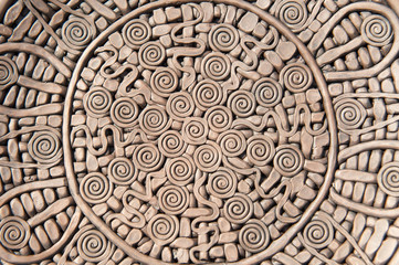 Ornament on the clay plate