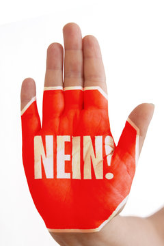 Hand mit Neinzeichen