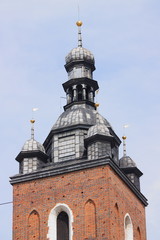 Fototapeta na wymiar Mariacki Church in Cracow - tower, Poland.