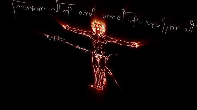 This animation is inspired by Leonardo Da Vinci's The Vitruvian