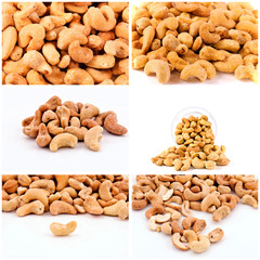 Cashew nuts collage
