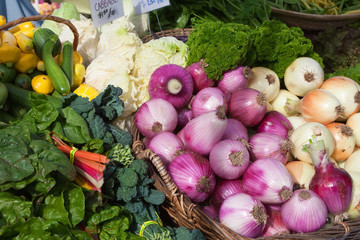 Colorful Vegetable Stand