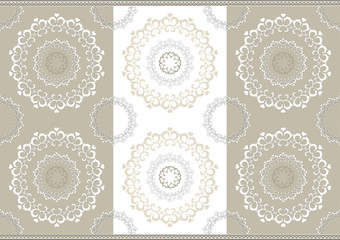 Light beige border background with delicate circles