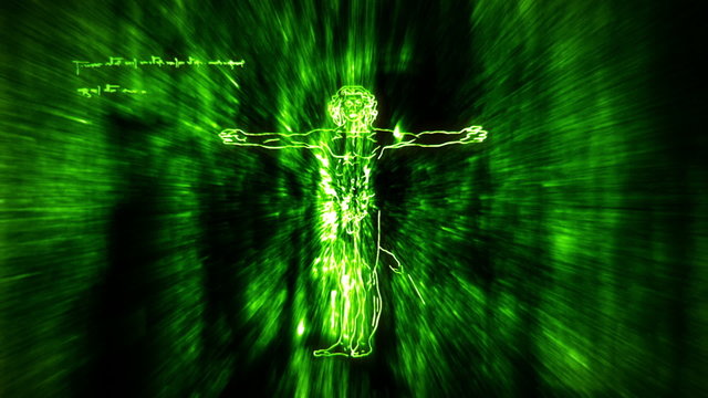 This animation is inspired by Leonardo Da Vinci's The Vitruvian