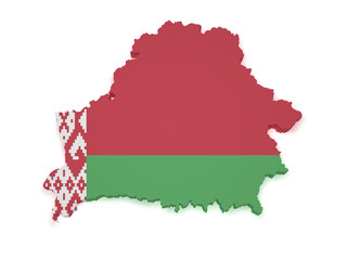 Belarus Map 3d Shape