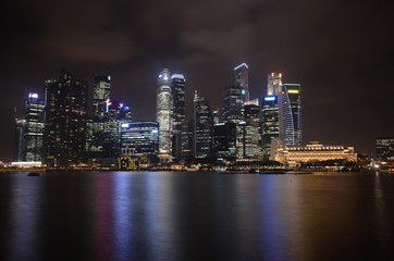 Fototapeta na wymiar Singapore city night
