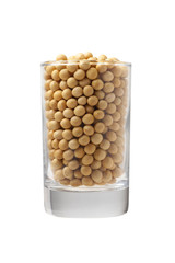 a glass of soybean