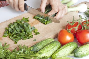Cook in the kitchen at work