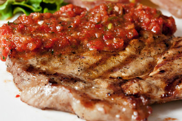 piece of meat closeup