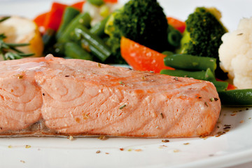pieces of fish closeup