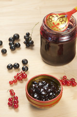 Black and red currant jam