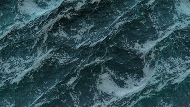 Storming ocean texture, top view in Full HD