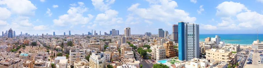 Keuken foto achterwand Midden-Oosten Panoramisch stadsbeeld van Tel Aviv