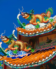 colorful dragon statue