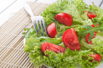Fresh salad with tomatoes