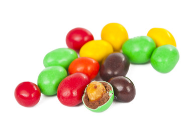 Set of sweet dragees of different color