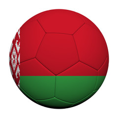 Fototapeta premium Belarus Flag Pattern 3d rendering of a soccer ball