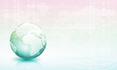 Planet earth and technology background