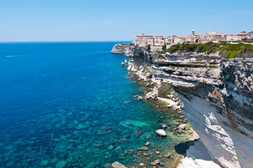 Papier Peint photo Plage de Palombaggia, Corse Forteresse de Bonifacio Corse