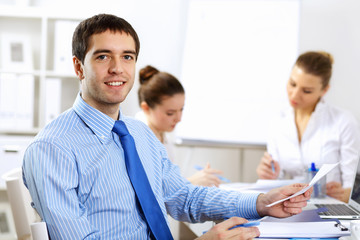 Young businessman in the office