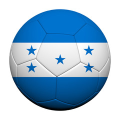 Honduras Flag Pattern 3d rendering of a soccer ball