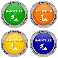Vier Baustellenbuttons